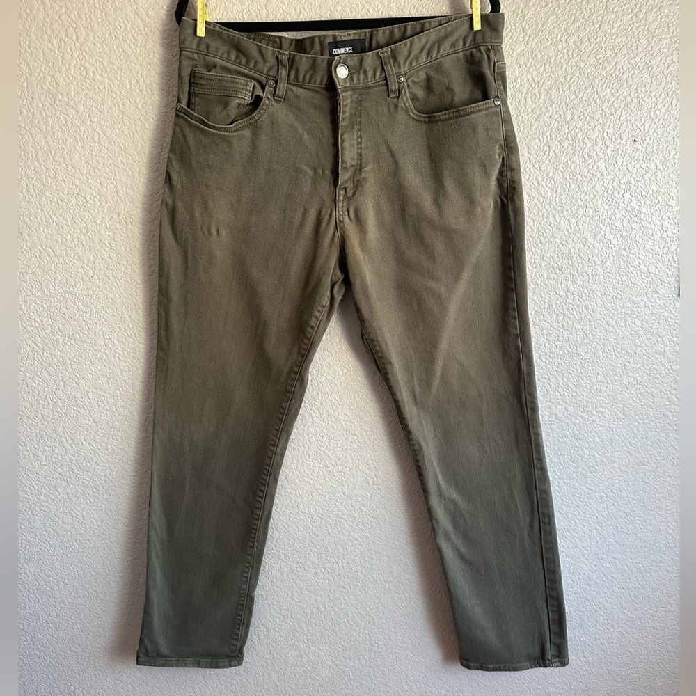 Commerce Men’s Olive Green Stretch Pants 35x32